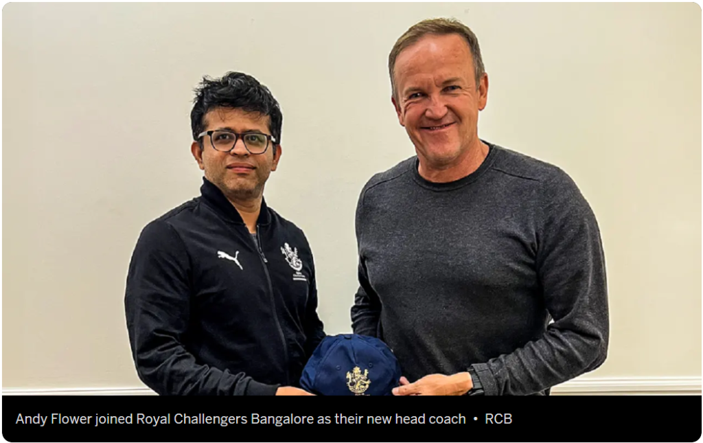 Andy Flower joins RCB as head coach replaces Mike Hesson