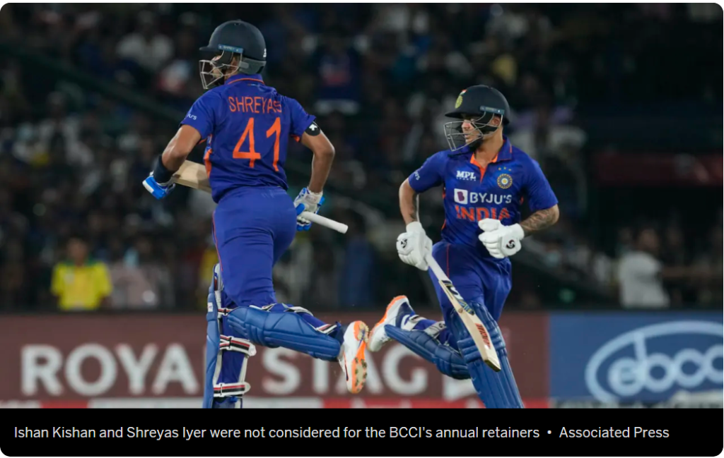 Why Kishan and Iyer missed out on BCCI contracts