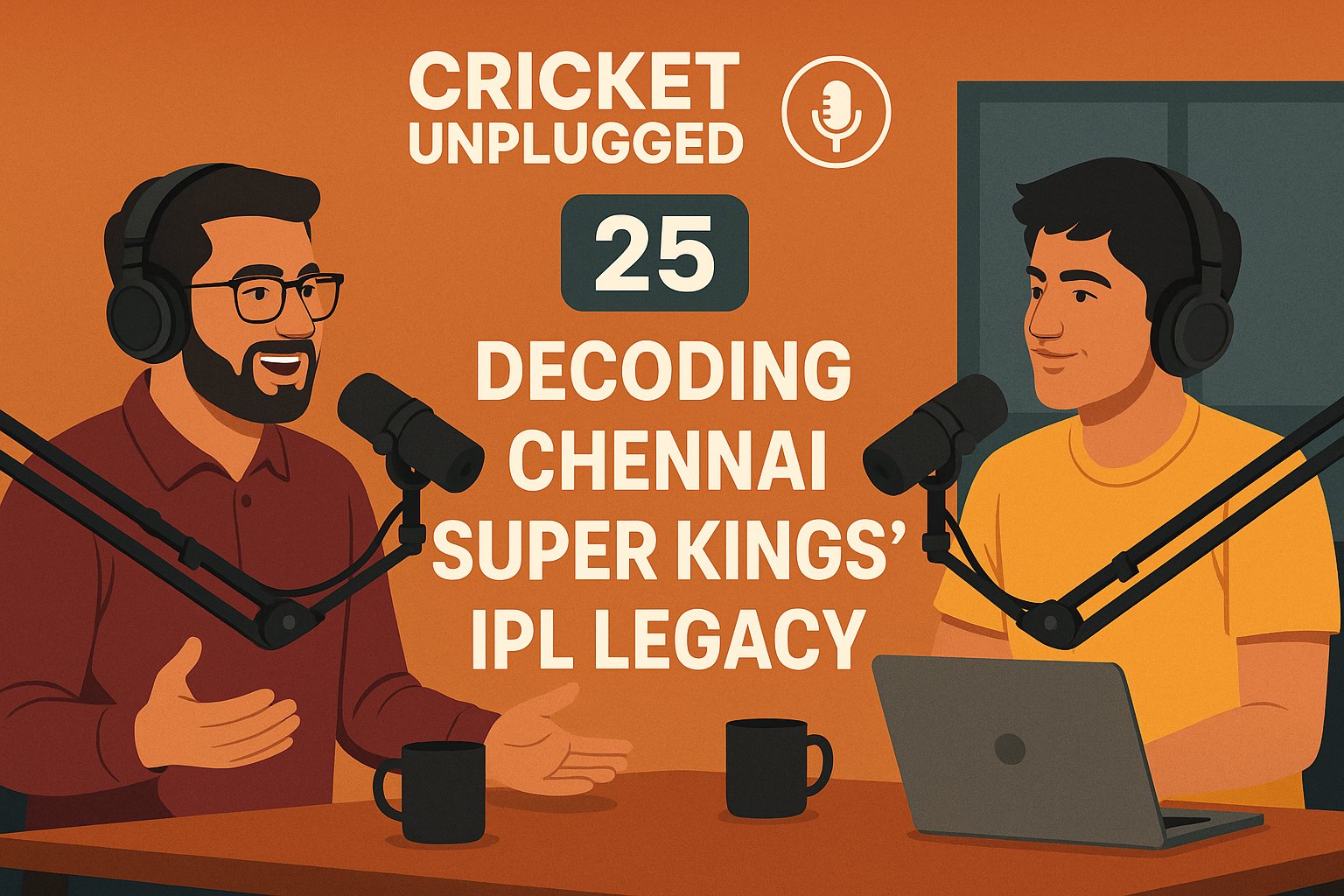 A lively podcast session celebrating 25 episodes of Cricket Unplugged, featuring a discussion on Chennai Super Kings’ IPL legacy.
